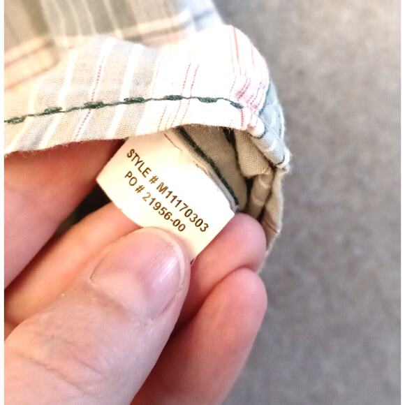 Prana Tamrack Shirt Size M Short Sleeve Button Front Organic Cotton Beachy - Picture 4 of 10